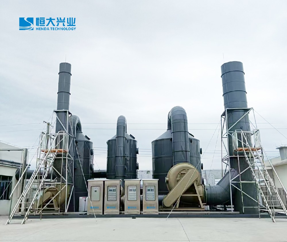 廣東省某上市集團70000風量酸堿、有機廢氣處理工程案例